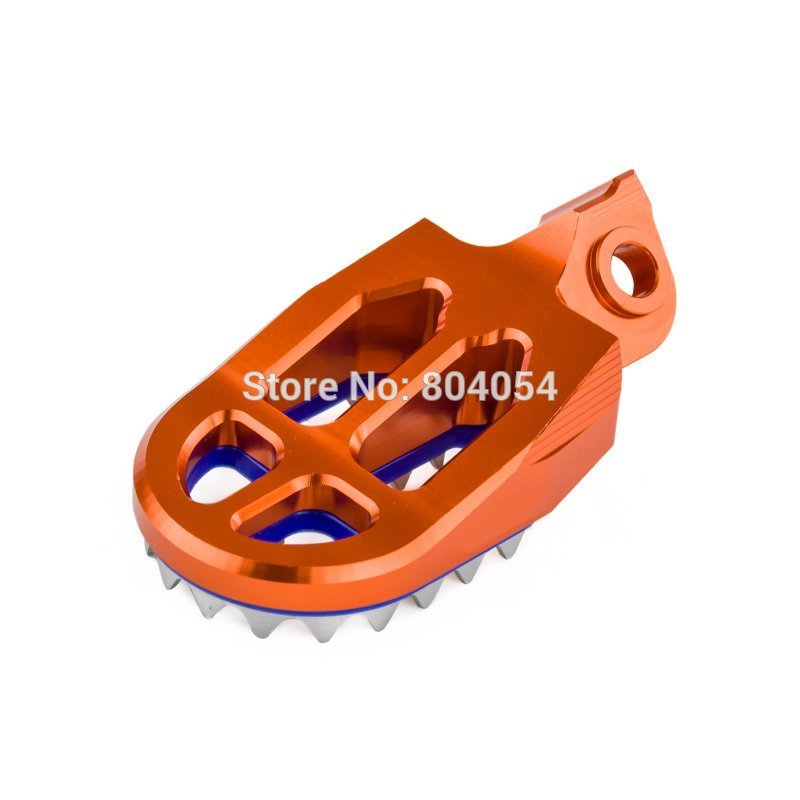 Orange billet cnc pro-bite brede fede fodpinde til ktm exc xc sx sxf 125-530cc 1998
