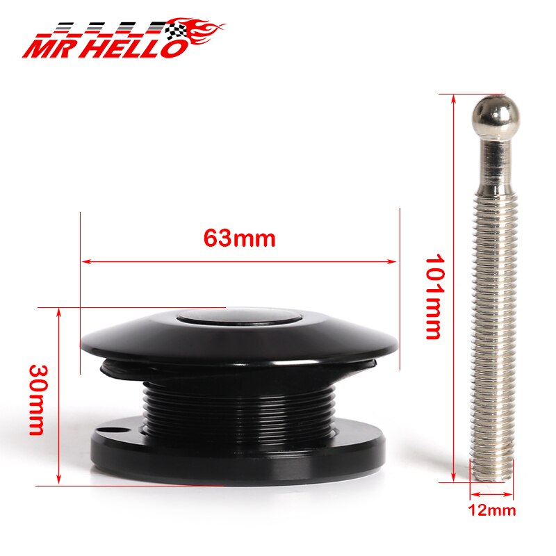 2 pcs Universal Push Button Billet Hood Pins Lock Clip Kit Car Quick Latch For FORD Mustang 4.6L V8 96-04