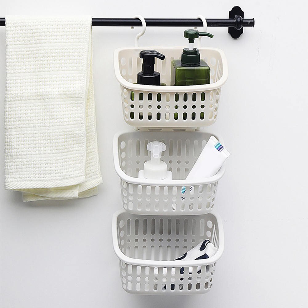 2 stk plast hængende kurv elegant minimalistisk køkken badeværelse artikel organizer opbevaringskurv