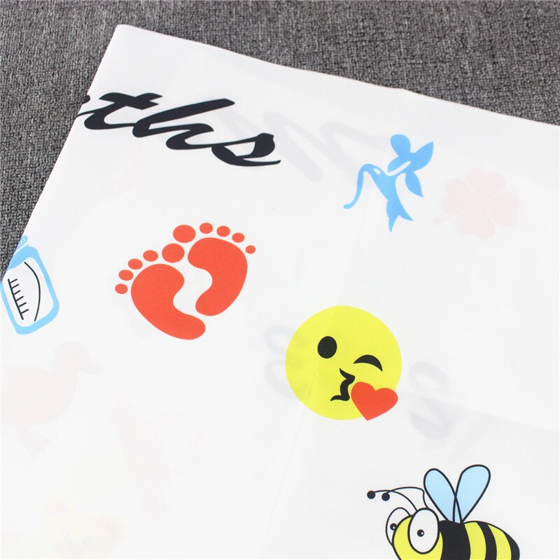 Cartoon Pasgeboren Baby Milestone Maandelijkse Achtergrond Dekens Foto Props Volledige Maand Achtergrond Doek Jongen Meisje Foto Accessoires