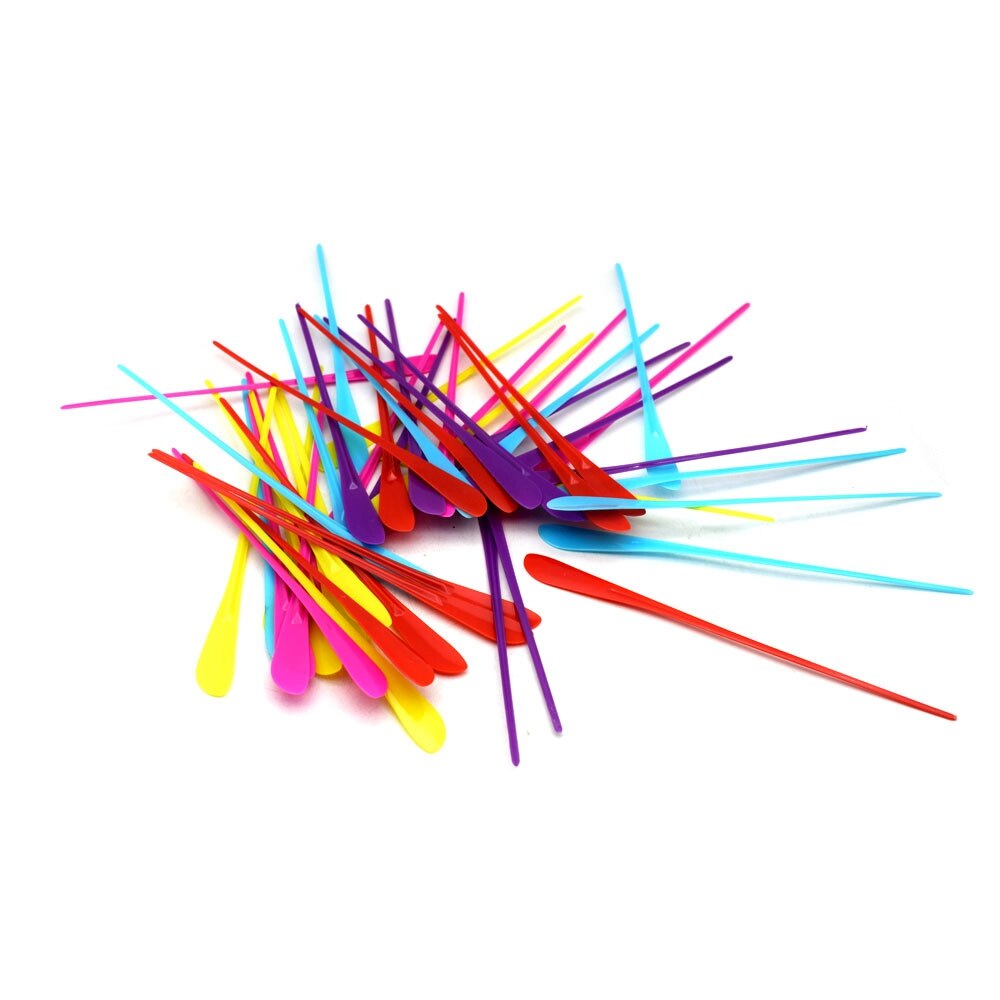 Sweettreats 12 Pcs Vegetable and Fruit Roasted Sticks By Colorful BBQ Sticks with Plastic BBQ Tools Safe for Children Red Bule