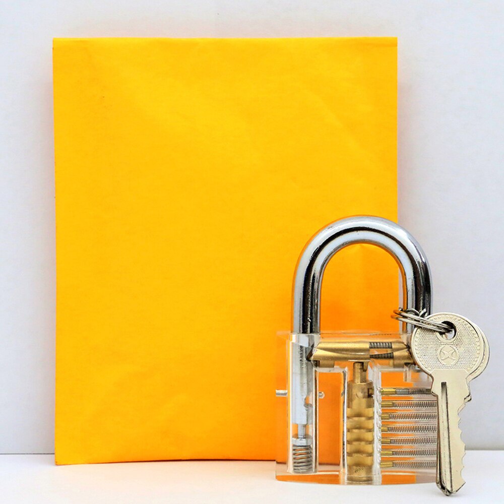 Transparent Visible Pick Cutaway Practice Padlock Lock With Broken Key Removing Hook Kit Extractor Set Locksmith Wrench Tool