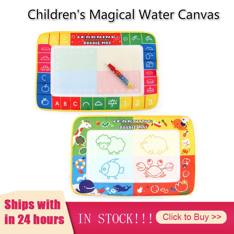 29*19Cm Kinderen Magische Water Canvas Kids Water Schilderij Tekening Speelgoed Mat Board Met Magic Pen kid Xmas Juguetes
