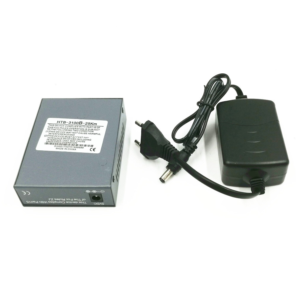 1 STKS HTB-3100 B side 10/100 M Single Mode 1310nm 25 KM Simplex Glasvezel RJ45 Glasvezel Media Converter