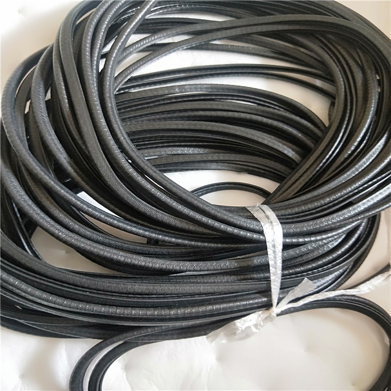 5m U Shape Channel Waterproof Rubber Edge Trim Lock Seal Strip Clip In W/ Metal Inside Car Truck Protector Guard Flexible DIY