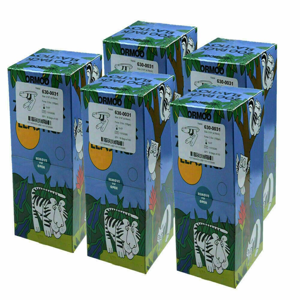 ORMCO Zoo Dental Gummi Bands Kieferorthopädische Gummi Ketten Krawatten 3,5 UNZEN 1/8 3/16 1/4 5/16 3/8