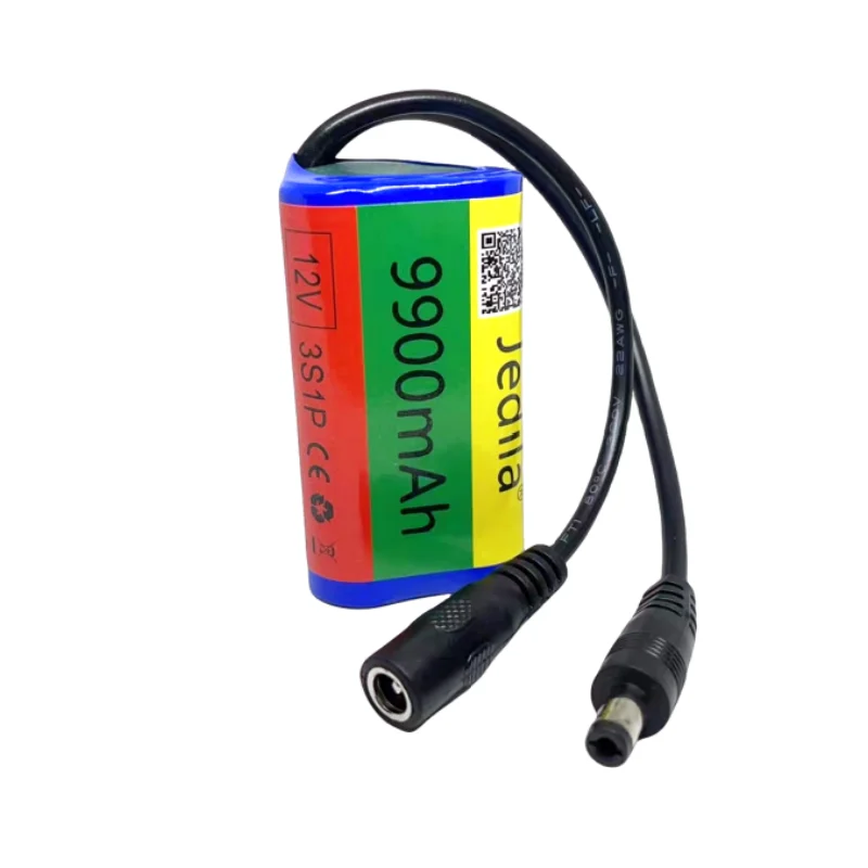 12V Lithium Battery Pack with Protective Plate and Quick Insertion DC5.5 Outdoor Monitoring Solar Street Light Charging Battery