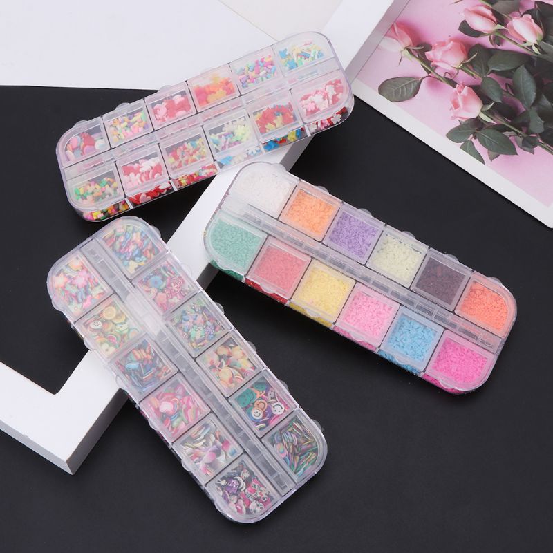 Slime Beads Box Fruit Slice Sprinkles Slime Filler For Handgum Foam Fluffy Slime Clay Mud DIY Supplies Decoration Toys Slime Acc