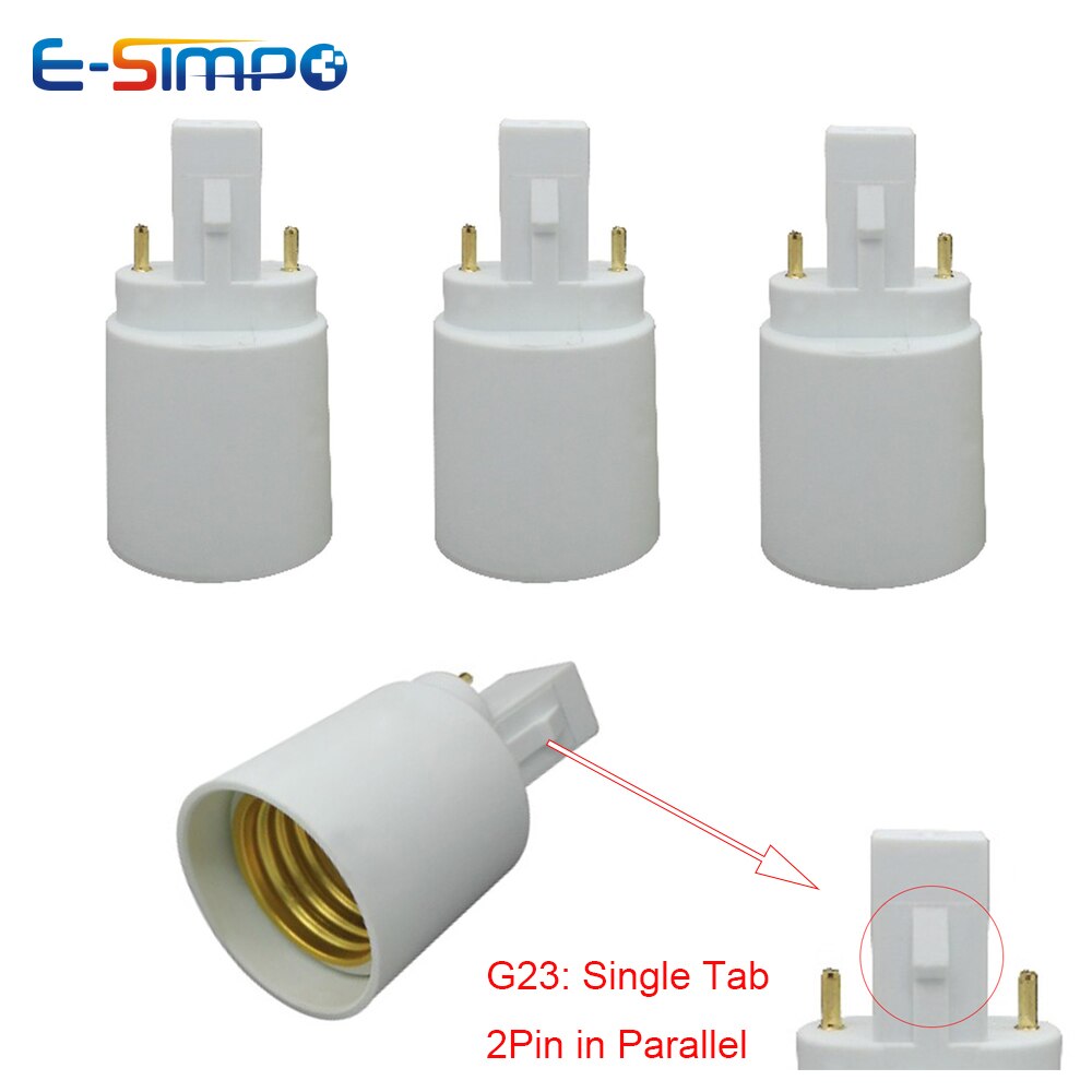 Generasjon  g23 til e27 e26 basestikkontakt 2- pin cfl ledet halogen lyspære lampe adapter holder omformer pbt