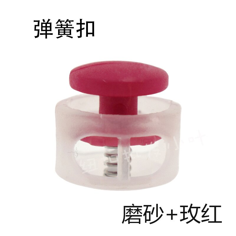 10 sztuk 1.7x1.7cm przeźroczyste tworzywo sztuczne wiosna klamra kieszeń sznurkiem klamra klamra regulacyjna: Fushia