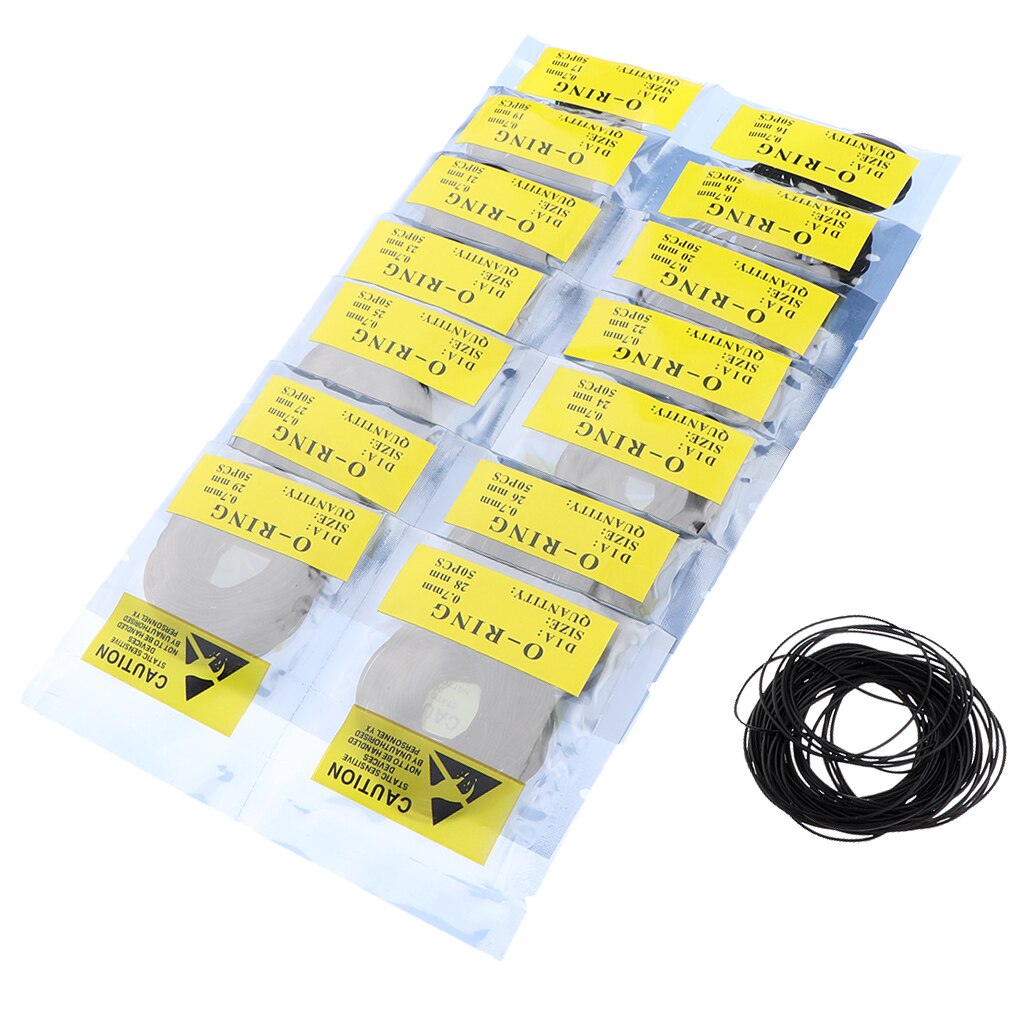 950 stk 12-30mm pakning gummipakningsskiver pakninger erstatter o-ringene klokke: 0.7mm