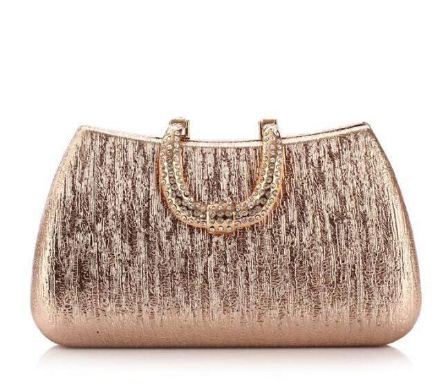 evening clutch bags for Women handbag Bride party bag Women Chain Clutch Wallet Bags Day clutches Lady wedding bag woman purse: rose gold