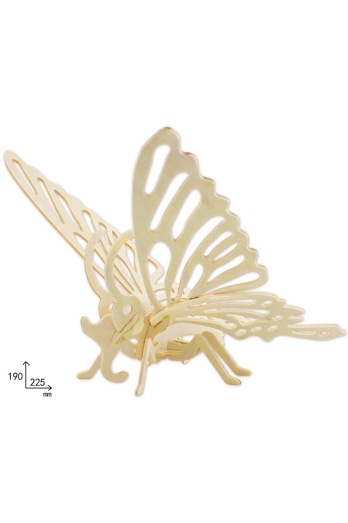 3D Houten Puzzel-Vlinder