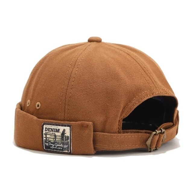Mutsen vintage pet ademende hoed zonder rand bboy hiphop sportmuts hiphop hoed matrozenpet dans: Bruin