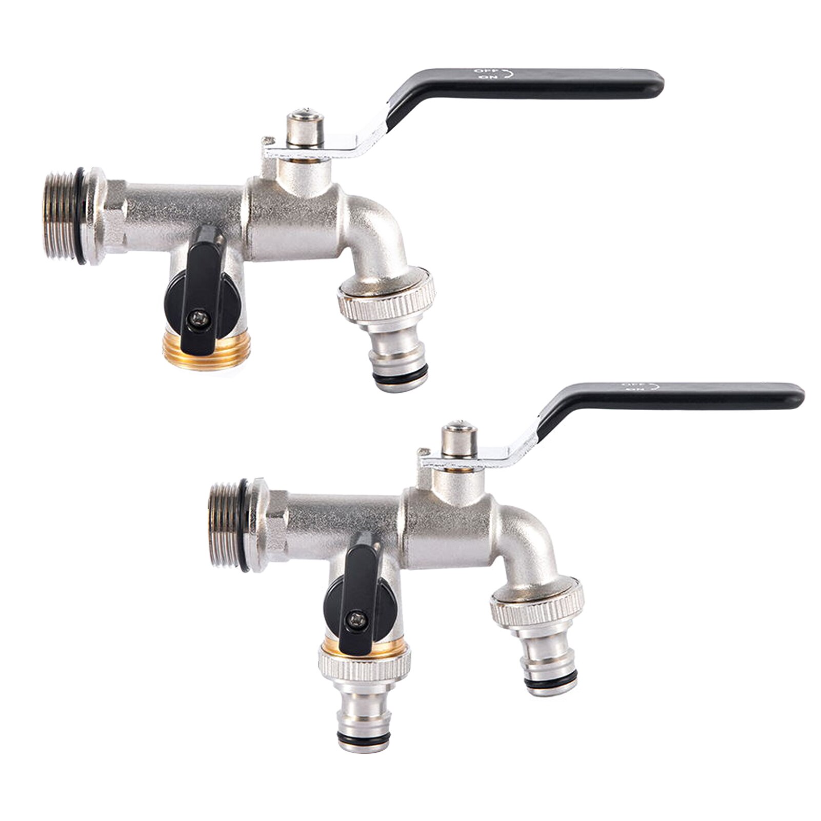 Enkelt dobbelthane 1/2 tommer 3/4 tommer 1 tommer udløb havevandtank adapter slange vandhane tilslutningshane udskiftning monteringsventil