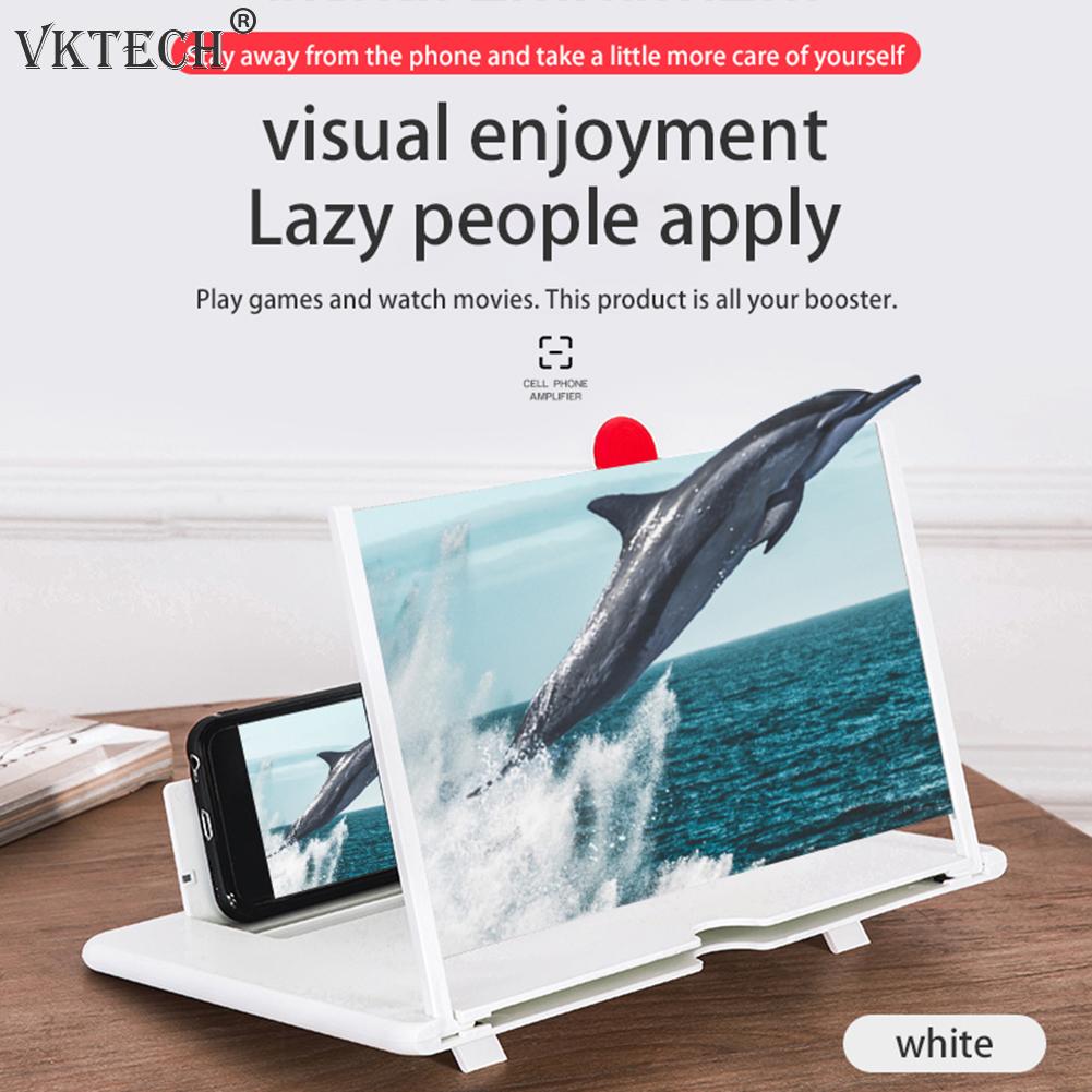 12 inch 3D Mobile Phone Screen Magnifier HD Video Amplifier with Foldable Holder Magnifying Glass Smart Phone Stand Bracket