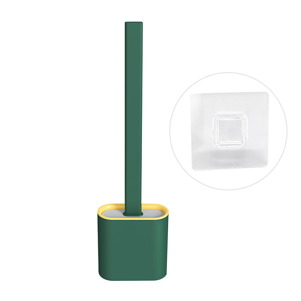 Lange Handvat Geen Dode Hoek Toiletborstel Duurzaam Muur Opknoping Cleaning Zachte Borstel Voor Wc Gadgets: green