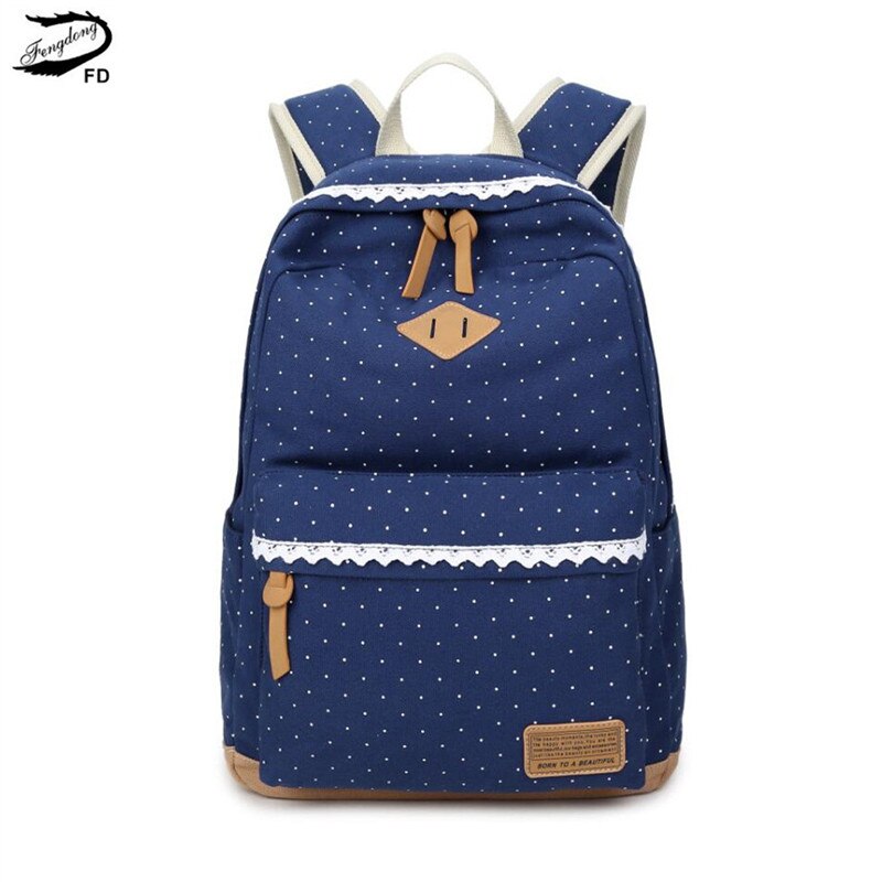 Fengdong schwarz leinwand schule Rucksack für mädchen freundlicher schule taschen frauen Rucksack weiblichen reise Laptop Rucksack schul