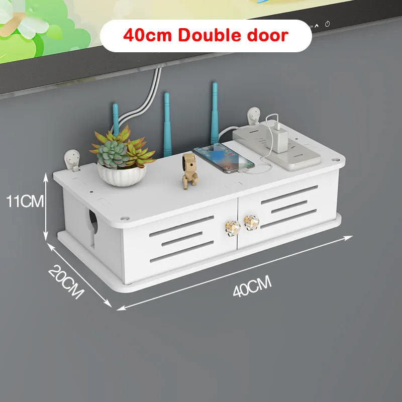 kabellos Wifi Router Lagerung Kasten Wohnzimmer Steckdose Wifi Dekoration Zauberstab-montiert TV einstellen-oben-Kasten Gestell Kabel Energie Organizer: MULTI
