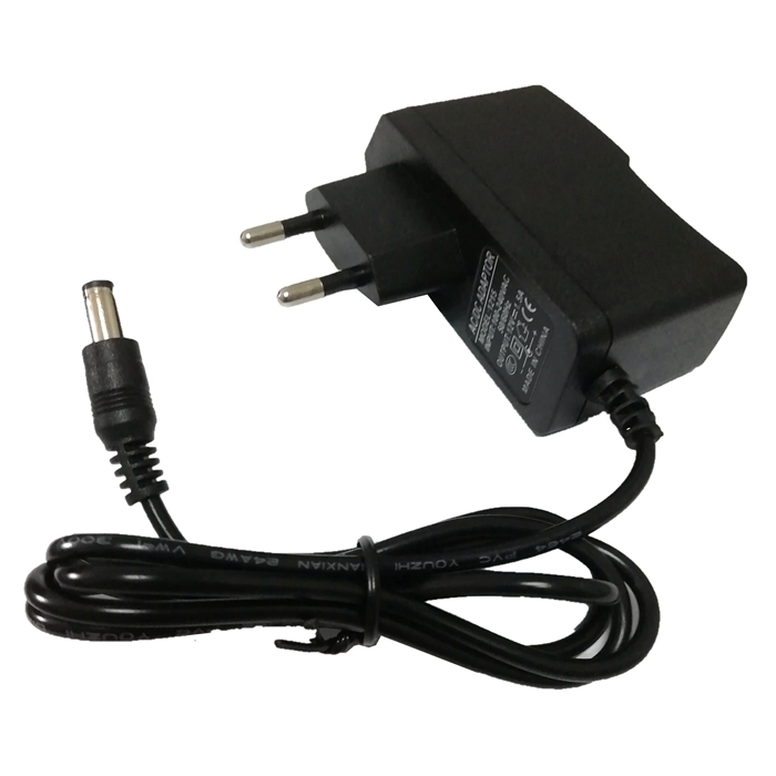 Adaptador convertidor de 12V, 1.5A, 1500mA, CA 100V-240V, cc 12V, 1.5A, 18W, cargador de fuente de alimentación, enchufe europeo y estadounidense 5,5x2,5/2,1 MM: Negro
