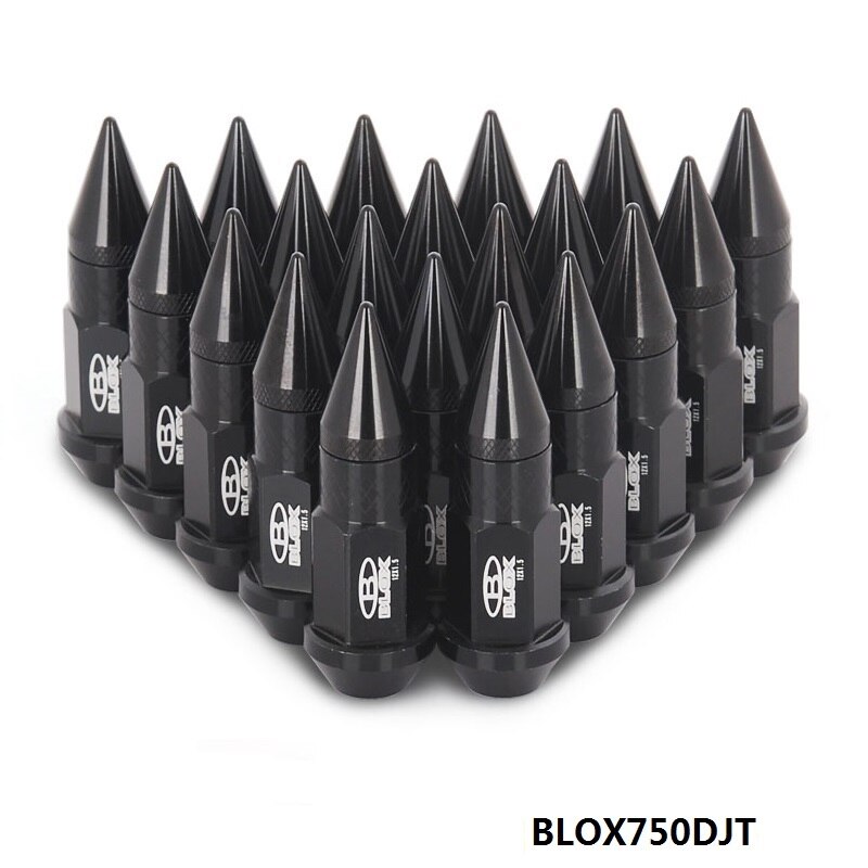 Blox – écrous de roue prolongés 50MM, avec pointes, pour jantes m12x1, 5/m12x1, 25, EP-BLOX750DJT-ALBZ: Black / M12x1.5