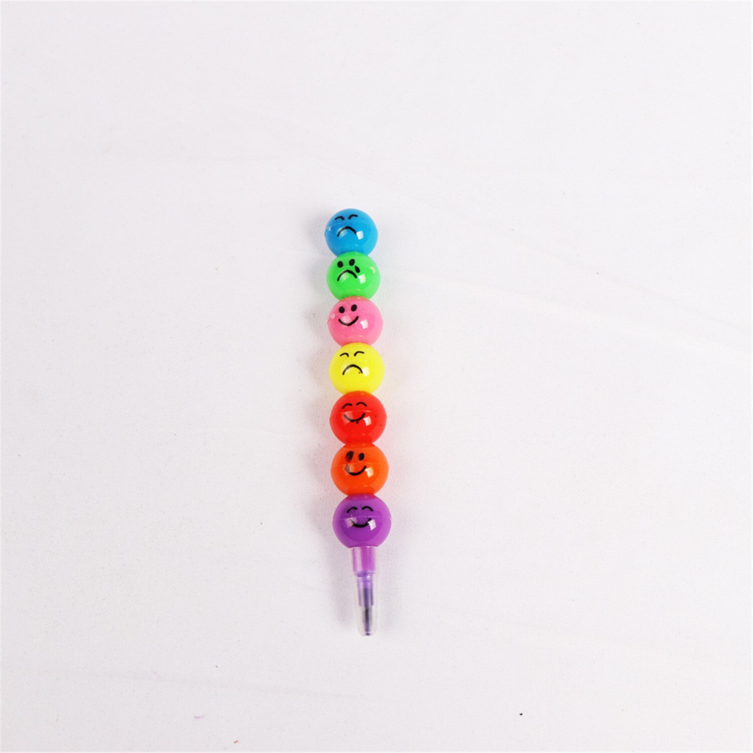 7 Color Crayons Cartoon Smiley Face Expression Candy Gourd Pen Children Students Painting Stationery School Office Supplies: 1pcs