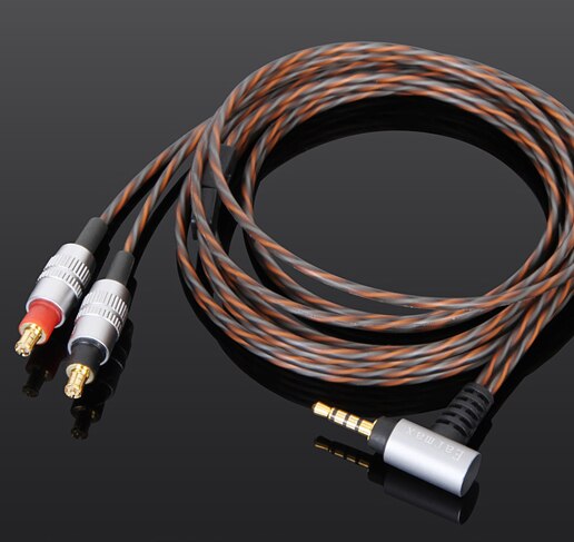 Upgrade BALANCED HIFI Audio Cable For Audio Technica ATH MSR 7 B ATH-MSR7b Headphone 4.4mm 3.5mm 2.5mm Plugs: black
