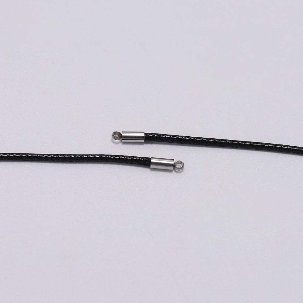 10 stk/parti rustfrit stål endehætte passer 2 3 4 5 6 7 8 10mm kvast lædersnor ende krympehætter til smykkefremstilling gør-det-selv-armbånd