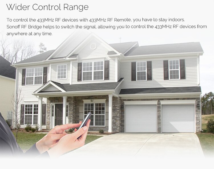 Sonoff 433MHz RF Bridge Wifi Intelligente Home Switch DIY Timer with remote control Smart Home Assistant works with eWelink App