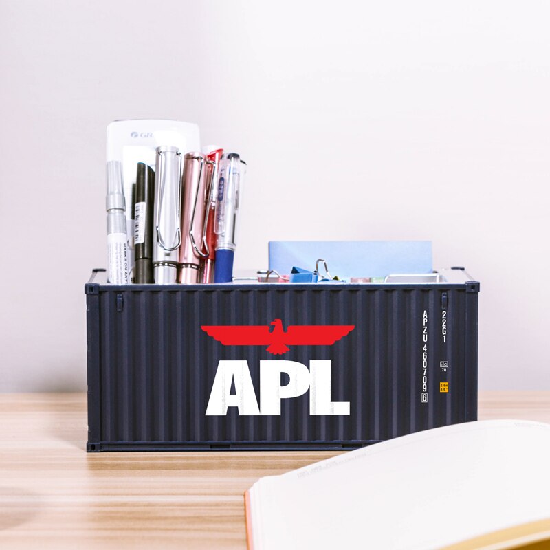 Contenitore da 20 piedi porta penne tascimo portapenne Mini contenitore porta biglietti da visita Cargo logistica contenitore scala modello scatola giocattolo: APL 30 Pen holder