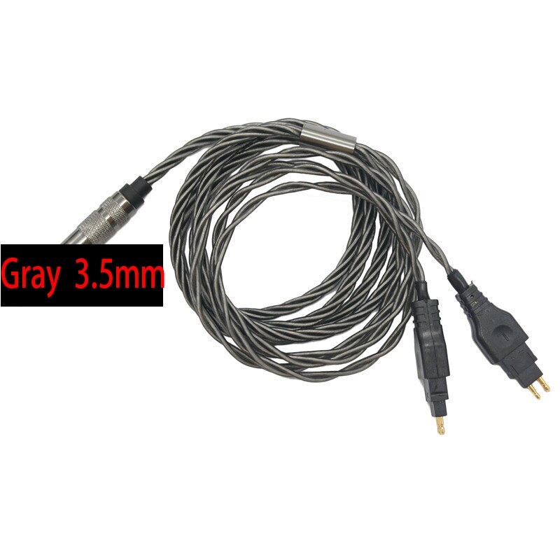 Upgrade Vervanging Kabel Voor Sennheiser HD414 HD650 HD600 HD580 HD565 HD545 HD535 HD525 HD265 HD25 Hoofdtelefoon Audio Kabels: 3.5mm-Standard-gray
