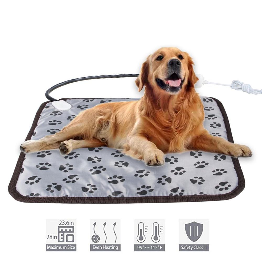 Almohadilla de calor eléctrica para perros y gatos, manta de cama ajustable para mascotas, alfombra calefactora para cachorros y conejos, cojín de otoño e invierno , sellado en
