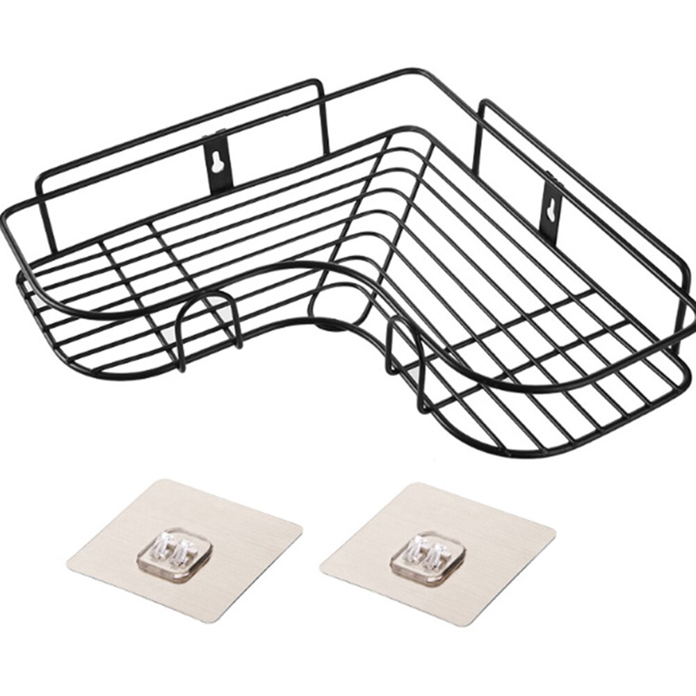 Driehoekige wandhoekrek badkamer keuken douche caddy plank organizer punch gratis houder fping