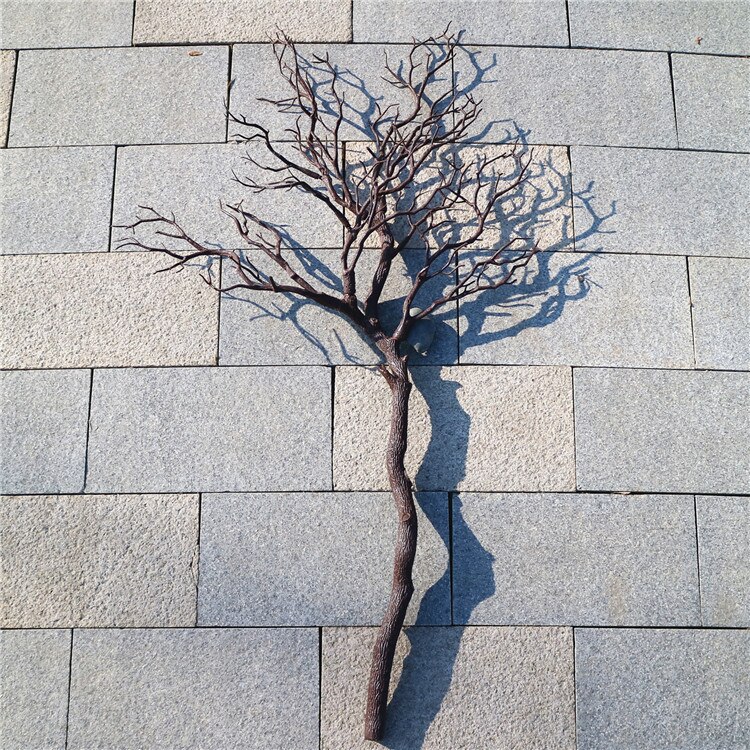 Rama de árbol de Coral de plástico, 92cm, decoración de pared de flores, ramas de Coral blanco, decoración de pared de plantas: Caqui oscuro