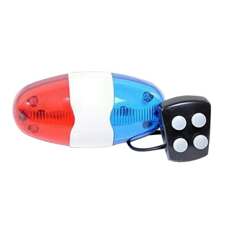 6 led 4 tone horn til cykelsirene til børn cykel scooter tilbehør cykelklokker politibil led cykel lys elektronisk