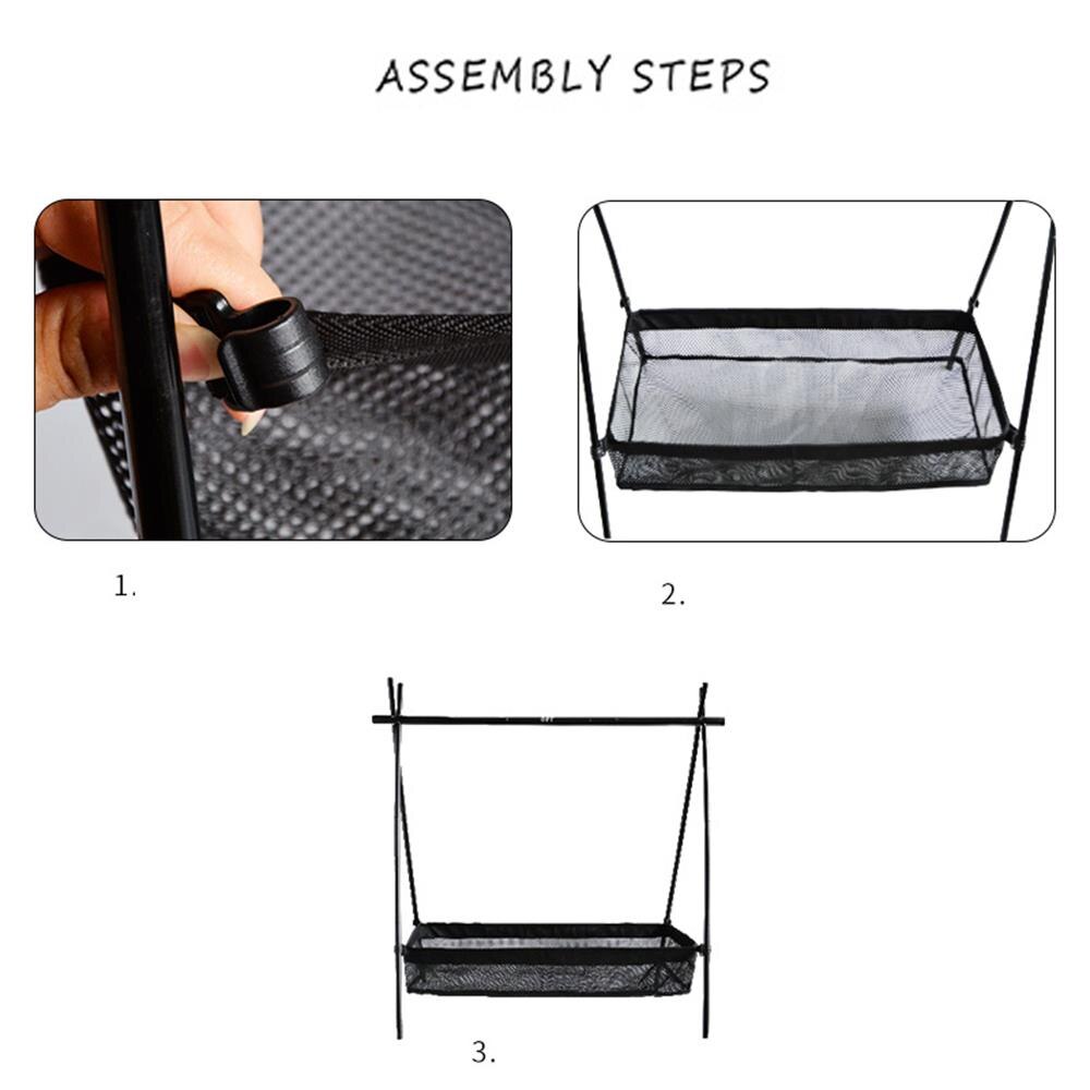 draussen Falten Netz Tasche Picknick Unter Tisch Lagerung Tasche Schreibtisch Kasten Stativ Gittergewebe Korb Organizer für Camping Tisch Stativ Gestell