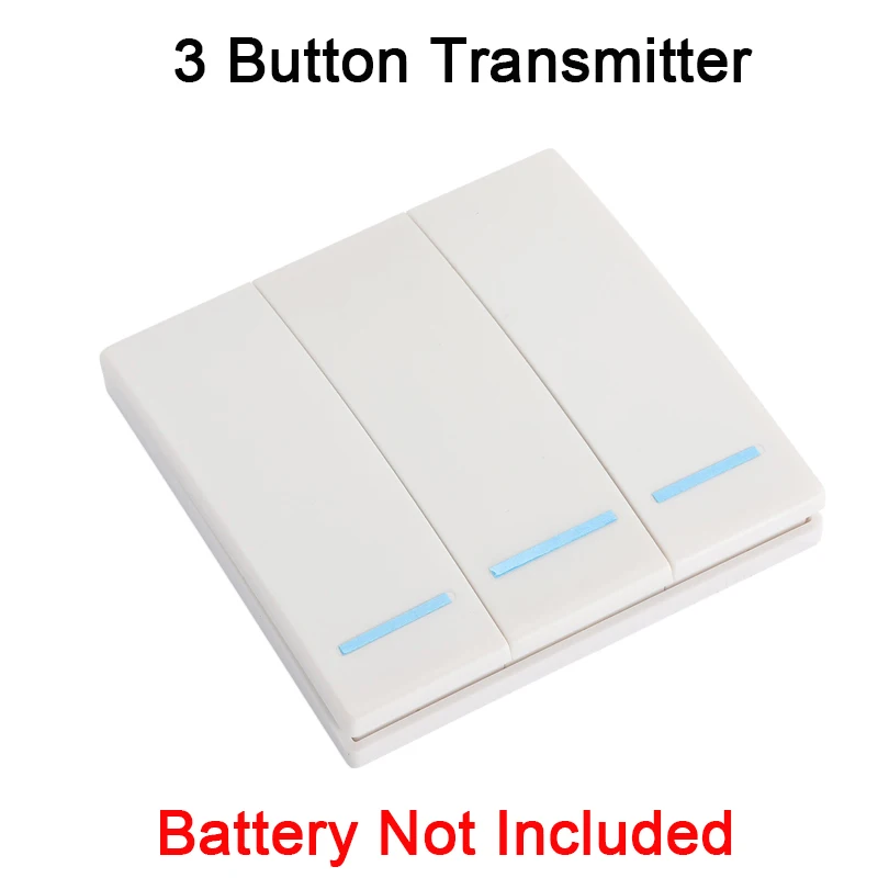 Germa Mini Module Smart Draadloze Push Schakelaar Licht 433Mhz Elektrische Home Afstandsbediening Knop Wandpaneel Op Off 220V10A led: 3 gang W