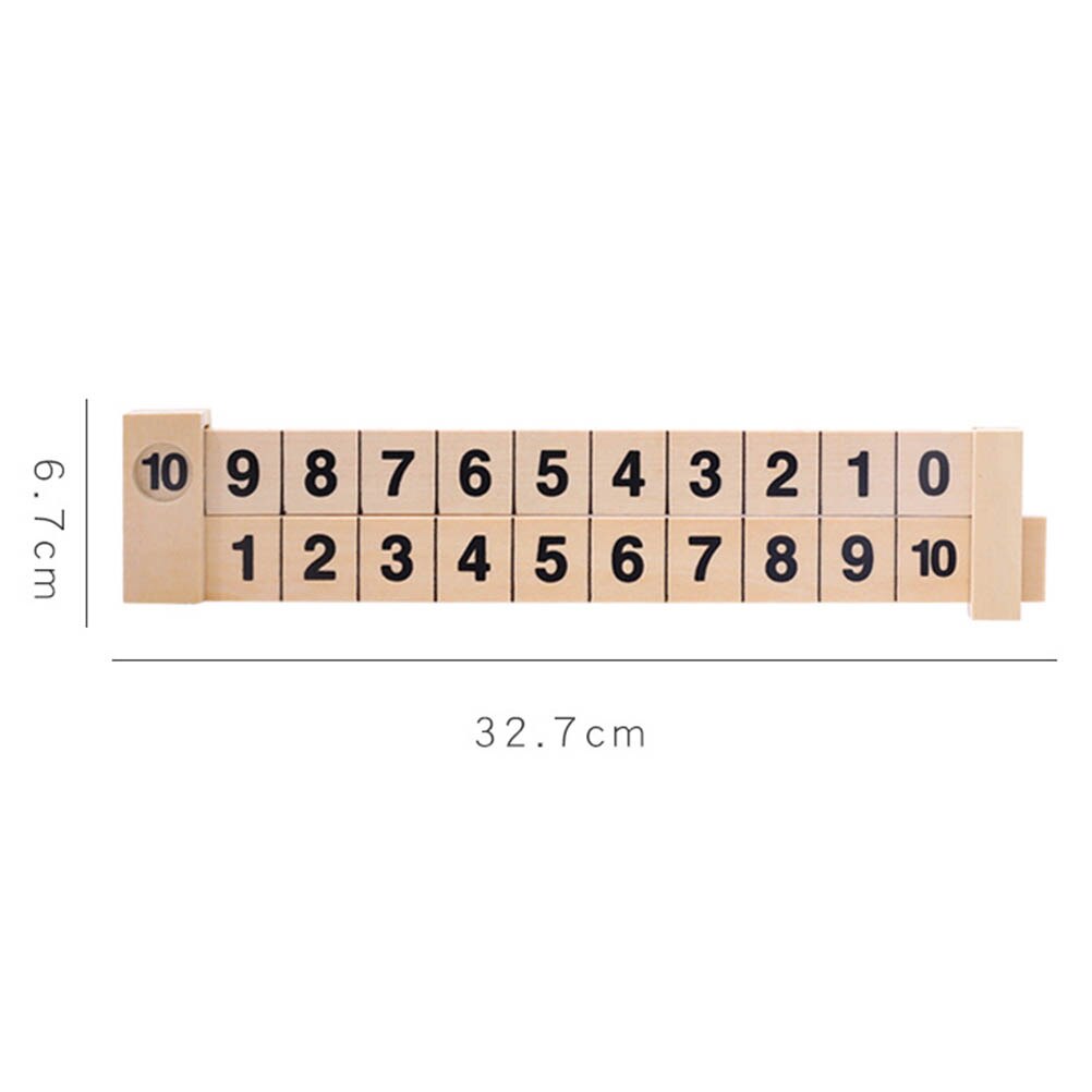De Madera matemáticas aritmética 1-10, además de restar aprendizaje gobernante científica del carril gobernante niños educación juguetes niños #20