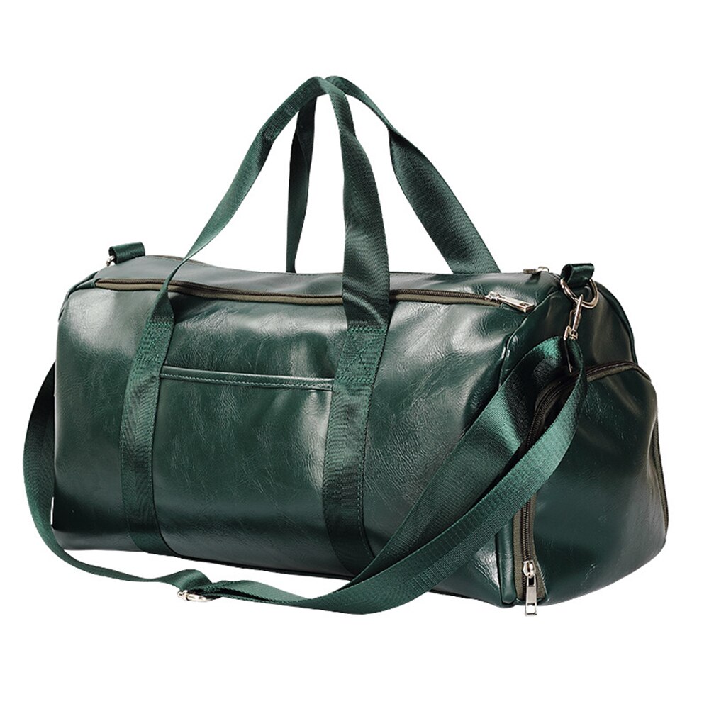 Sporttasche Leder Duffle Schulter Taschen Schuh Fach Wasserdichte draussen Reise Große Kapazität Sport Fitness Handtasche X163D