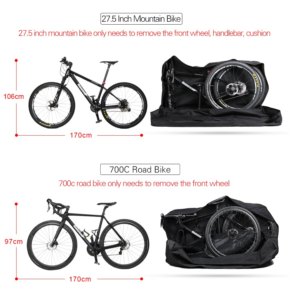 Rhinowalk Bike Carrying Bag for 29 Inch Folding Bicycle Storage Case Bike Transport Bag for MTB Bike Cycling Accessories