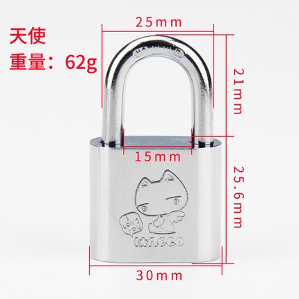 Sleutel Deurslot Hangslot Anti-Diefstal Slot Kantoor Kast Huishouden Slaapzaal Kleine Lock Kleine Maat: F