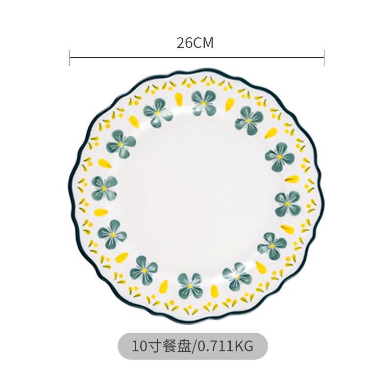 Dinner Full Tableware Of Plates Luxury Serving European Style Dishes And Plates Sets Kitchen Vajilla Completa De Platos Plates: Style 5