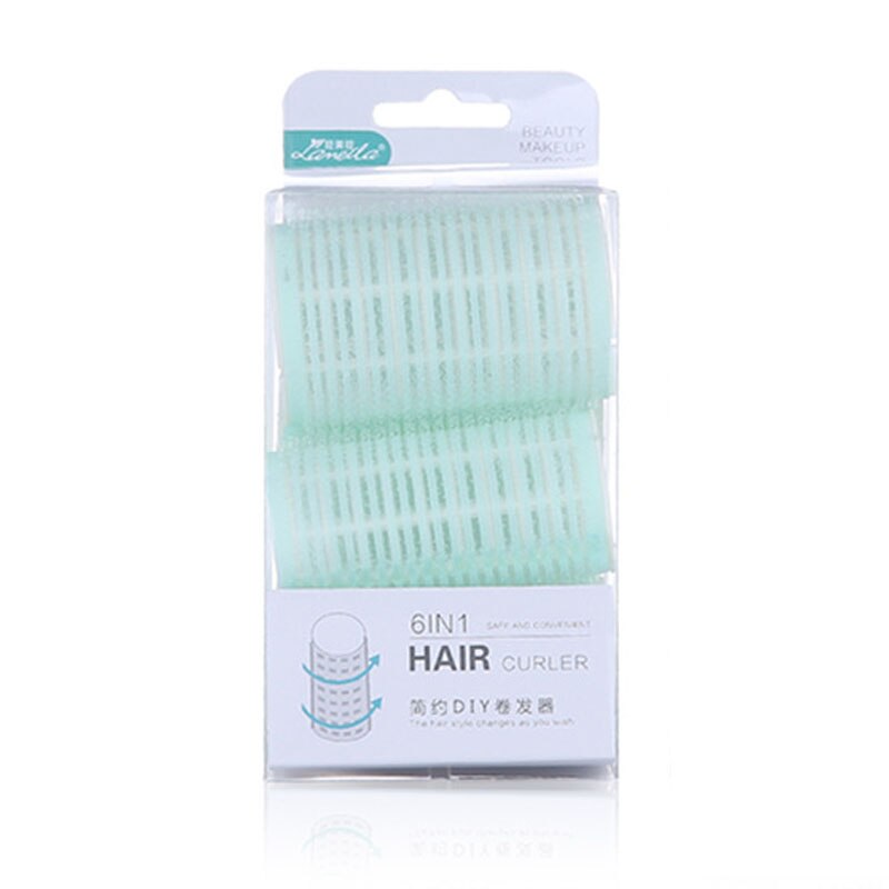 Multifunctional curler DIY curling tool curling stick three sizes 6 pieces curling stick without hurting hair SU267: blue