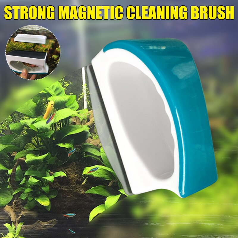 Mini Magnetic Fish Tank Aquarium Glass Cleaner Brush Magnets Strong Magnetic Clean Dead Ends Scratch-Free YU-Home