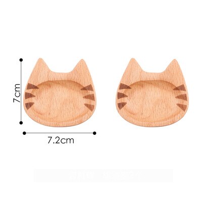 1Pcs Japanese style wooden chopstick holder Beech cat chopstick holder Cartoon kitchen hotel chopstick holder tableware: B