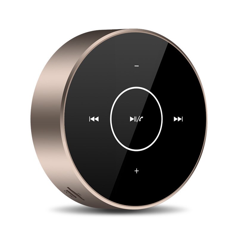 Round speaker portable external speaker wireless bluetooth powered speakers pa system laptop computer: Gold