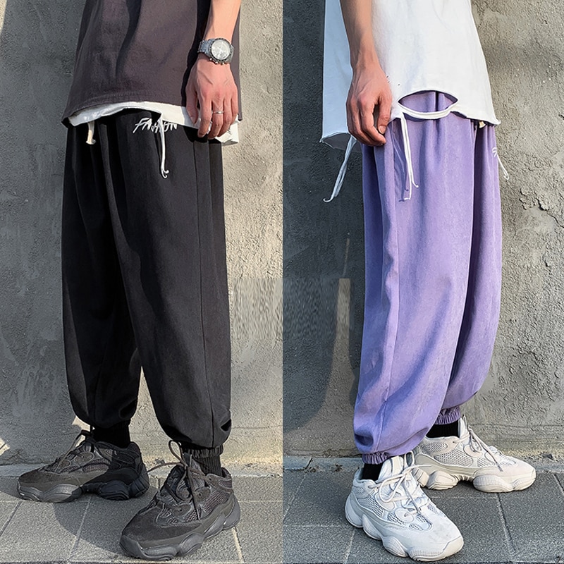 Streetwear bukser menn bukser ankellange løs hofte hopp bukser herre harem joggere uformelt joggebukser menn bukser til menn