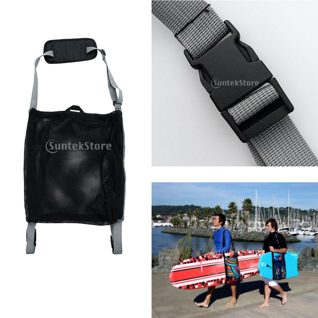 Mesh Nylon Carry Strap Sling 25 cm Wide Adjustable Webbing with Buckle for Bodyboard Paddle Stand Up Longboard Surfboard