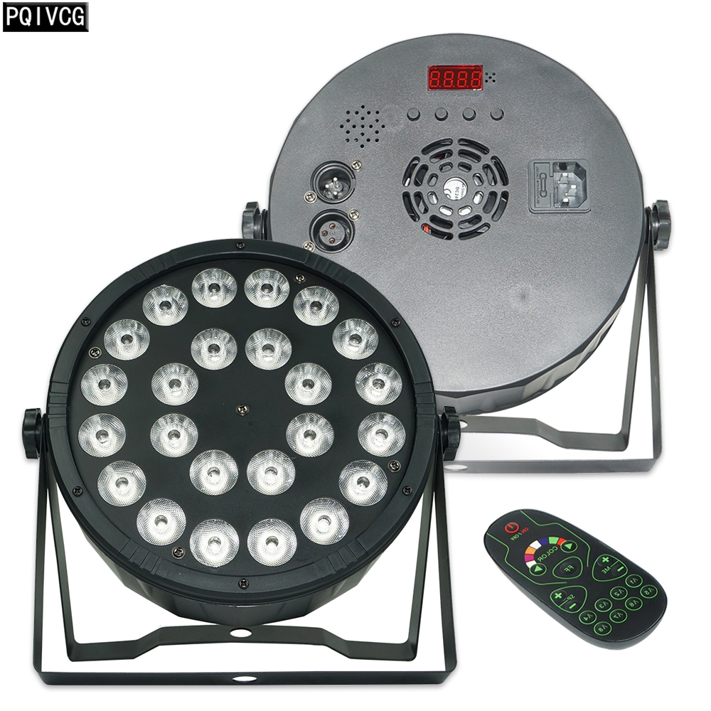 24x12w Led Par Light RGBW 4in1 DMX512 Plastic Par Light Stage Dj Party Light: With Remote Control / UK PLUG