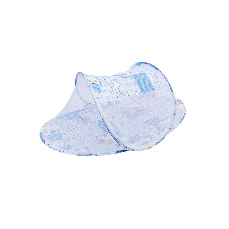 Baby Klamboe Tent Draagbare Opvouwbare Reizen Bed Veilig Mesh Buggy Wieg Vol Cover Netting Klamboe Voor Baby Wieg: Blauw